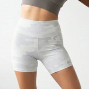 Alo Gray Camo Bike Shorts